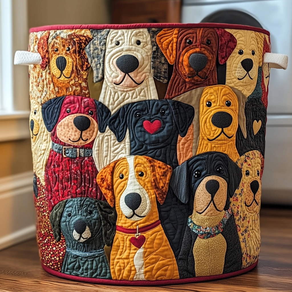 Colorful Dogs | Handcrafted Laundry Basket – Lara & Kate Boutique